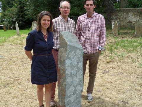 Installation 17 - Bernard Johnson with his two assistants, Anna and Regis from Tenerife.JPG